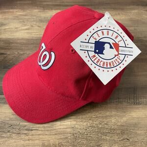 NWT MLB Genuine Merchandise Washington Nationals Baseball Cap Red 100% Cotton